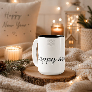 2 Couleurs Tasse de café flocon de neige Bonne Année