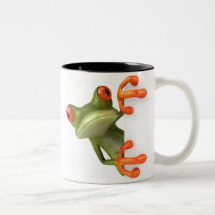 2 Couleurs Tasse de café folle de grenouille d'arbre