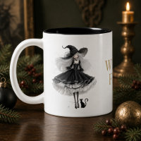 Tasse de café gothique Carburant de Sorcière