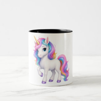 2 Couleurs Tasse de café Licorne Arc-en-ciel Magique Mignonne
