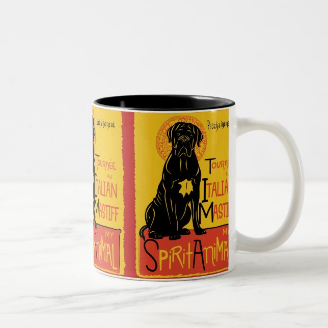 2 Couleurs Tasse de café mignonne de chien de Corso de canne (Droit)