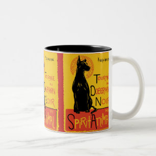 2 Couleurs Tasse de café mignonne de chien de Pinscher de