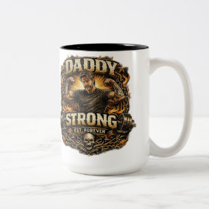 2 Couleurs Tasse de café Papa fort Vintage Gym Père Drôle Épa