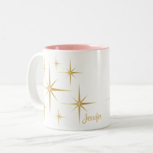 2 Couleurs Tasse de café personnalisée par Starburst vintag