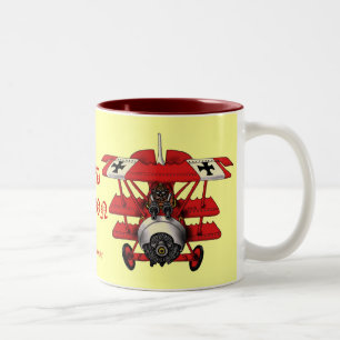 2 Couleurs Tasse de café plate de baron rouge frais