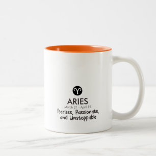 2 Couleurs Tasse de café pour anniversaire avec signe du zodi