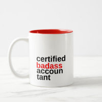 Tasse de café pour comptable certifié badass