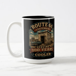 2 Couleurs Tasse de café pour le centenaire de la route 66 de