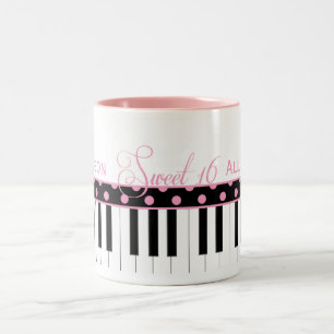 2 Couleurs Tasse de café rose et noire du bonbon 16 à thèm