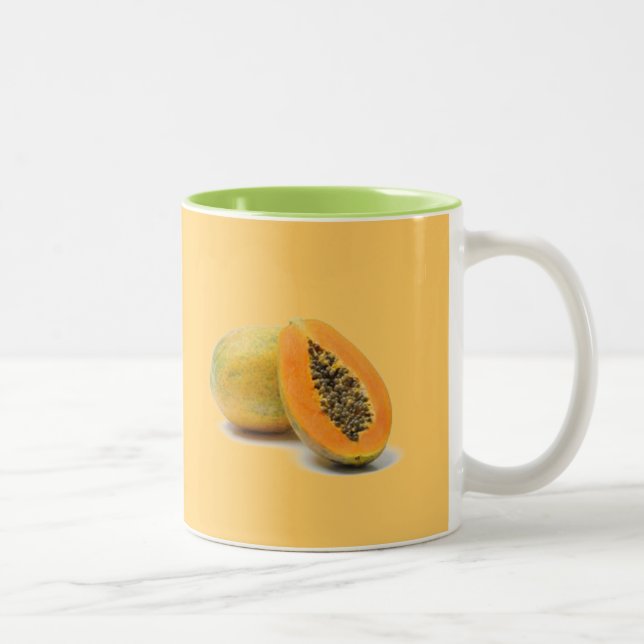 2 Couleurs tasse de café sur mesure PAPAYA (Droit)