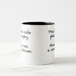 2 Couleurs Tasse de café sûre de philosophie