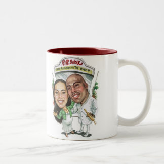 2 Couleurs Tasse de caricature