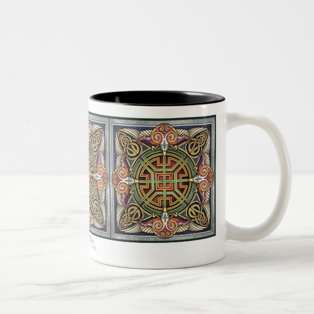 2 Couleurs Tasse de carrés d'Eagle de Celtic (Droit)
