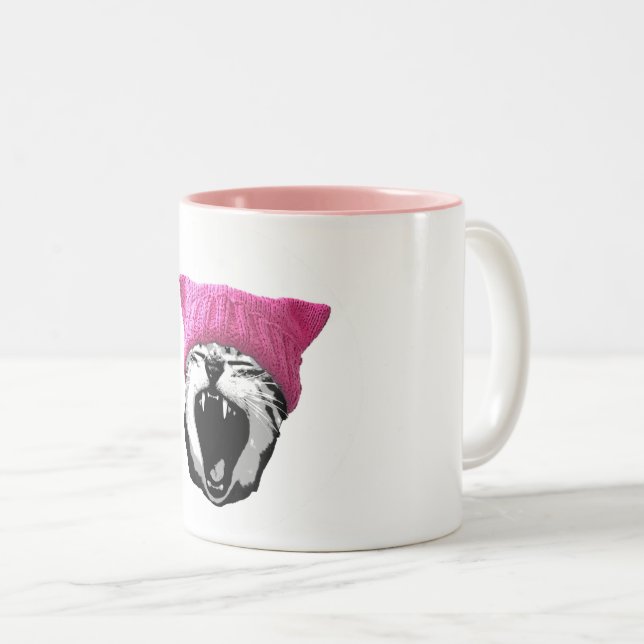 2 Couleurs tasse de Chat-casquette (Devant droit)