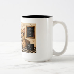 2 Couleurs Tasse de chat de café drôle