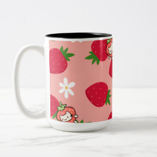 2 Couleurs tasse de chat fraise