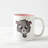 Tasse de chaton de bande dessinée