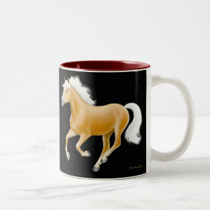 2 Couleurs Tasse de cheval de palomino de Haflinger