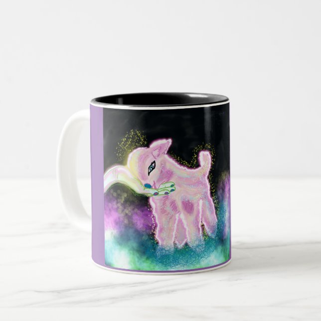2 Couleurs Tasse de chèvre de l'espace de bébé (Devant gauche)