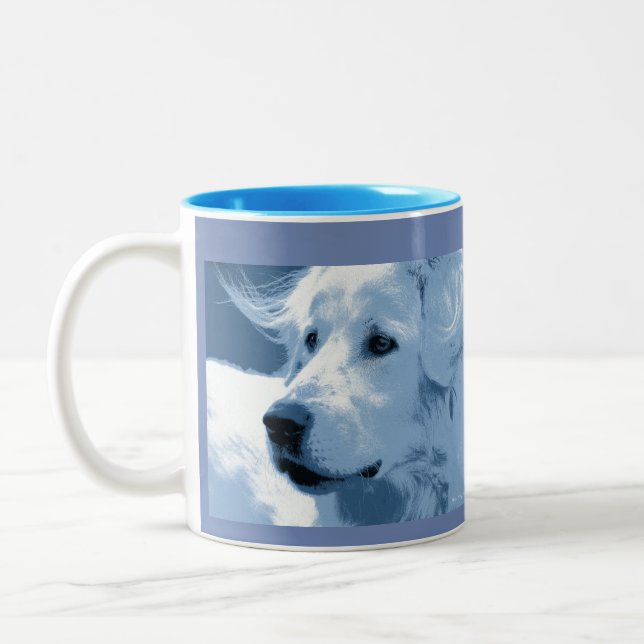 2 Couleurs Tasse de chien de berger de Maremma (Gauche)