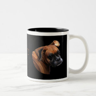 2 Couleurs Tasse de chien de boxeur
