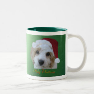 2 Couleurs Tasse de chiots de Père Noël