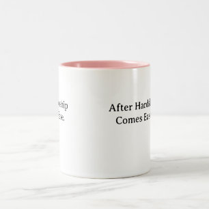 2 Couleurs tasse de citation après difficulté vient la facili
