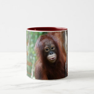 2 Couleurs Tasse de club de fan d'orang-outan de Krista