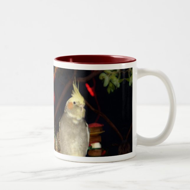 2 Couleurs Tasse de Cockatiel - customisée (Droit)