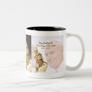 2 Couleurs Tasse de collage de Pape Jean Paul II