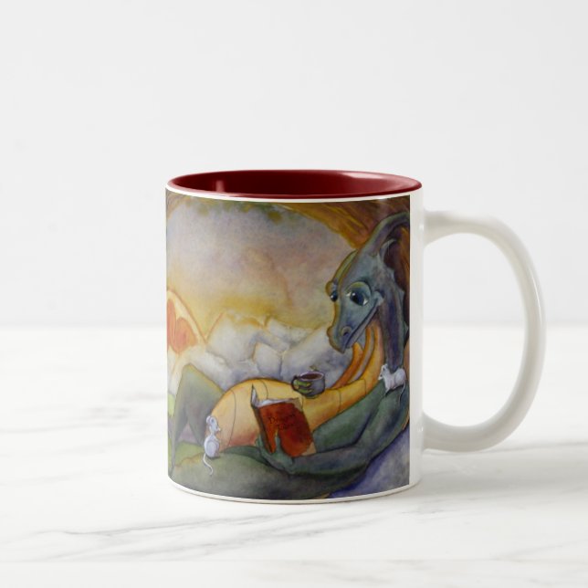 2 Couleurs Tasse de contes de dragon (Droit)