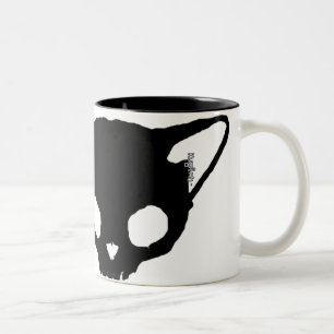 2 Couleurs Tasse de crâne de chat noir de Kuginh™