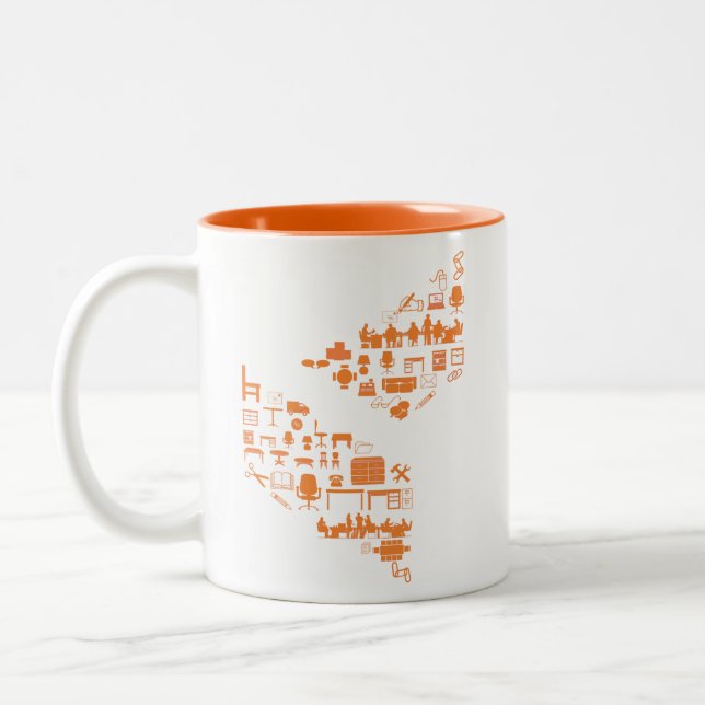 2 Couleurs tasse de Cubicles.com (Gauche)