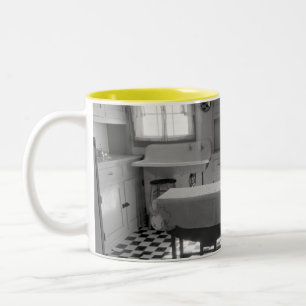 2 Couleurs Tasse de cuisine de ferme de Dépression-Ère
