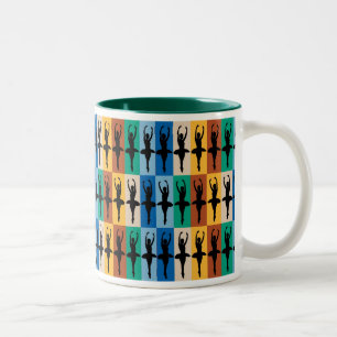 2 Couleurs Tasse de danseur classique (vert)