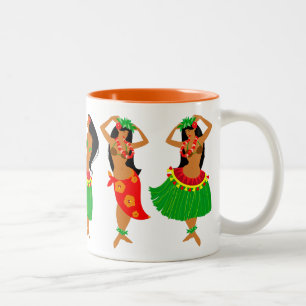 2 Couleurs Tasse de danseurs de danse polynésienne
