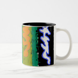 2 Couleurs Tasse de ~ d'art moderne de ~ de vibrations
