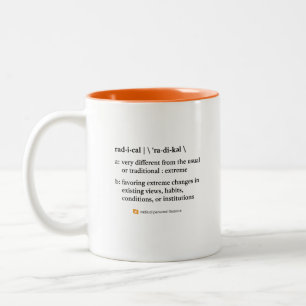 2 Couleurs Tasse de définition de radical gaucher