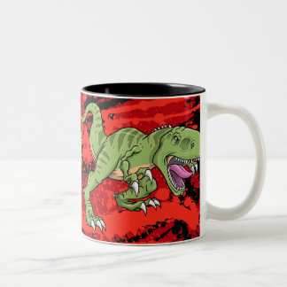 2 Couleurs Tasse de dinosaure de Rex de Tyrannosaurus