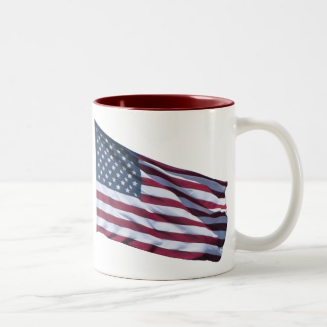 2 Couleurs Tasse de drapeau américain (Droit)