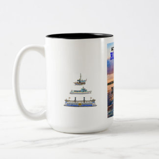 2 Couleurs Tasse de drapeau bleu