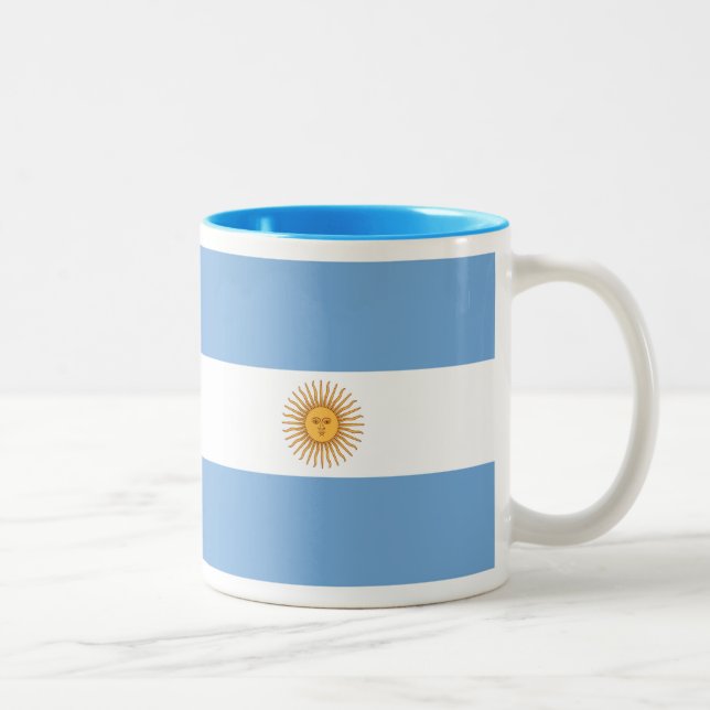 2 Couleurs Tasse de drapeau de l'Argentine (Droit)