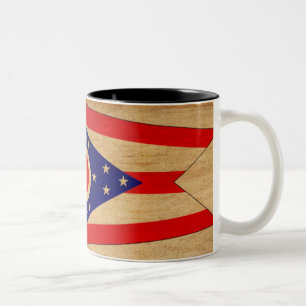 2 Couleurs Tasse de drapeau de l'Ohio