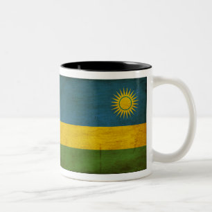 2 Couleurs Tasse de drapeau du Rwanda