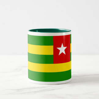 2 Couleurs Tasse de drapeau du Togo