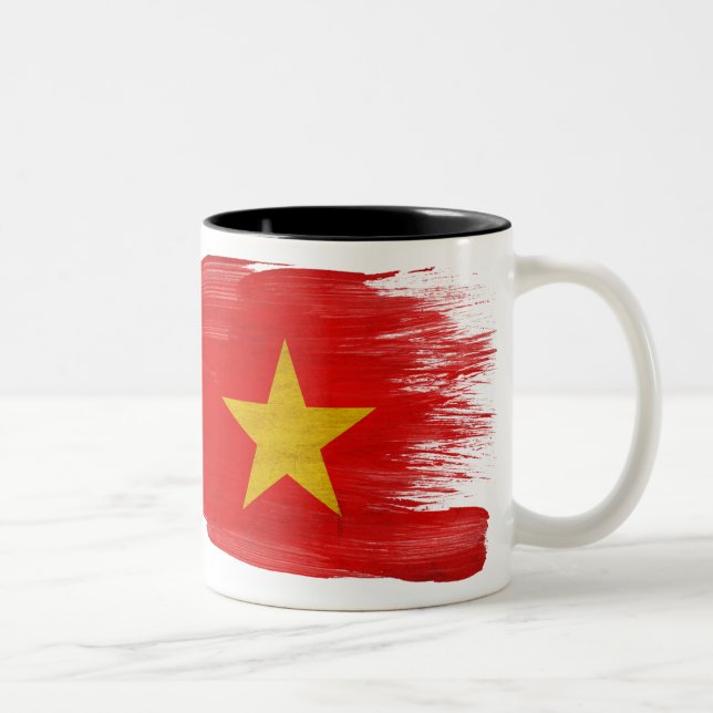 2 Couleurs Tasse de drapeau du Vietnam (Droit)