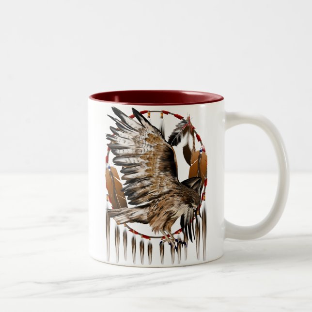 2 Couleurs Tasse de Dreamcatcher de faucon de vol (Droit)