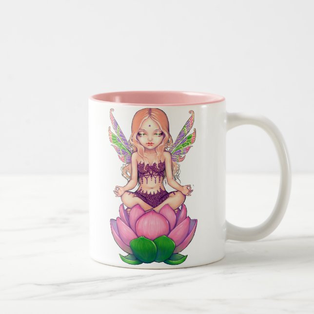 2 Couleurs Tasse "de fée de Lotus" (Droit)