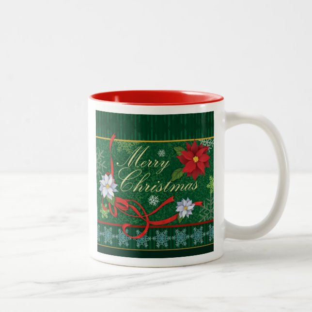 2 Couleurs Tasse de fête de cadeau de Joyeux Noël (Droit)