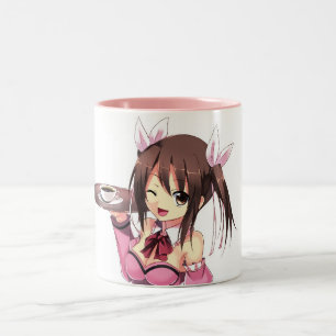 2 Couleurs Tasse de fille d'Anime de Waitless